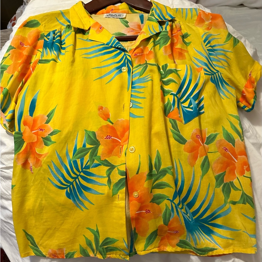 Flowers shirt cotton